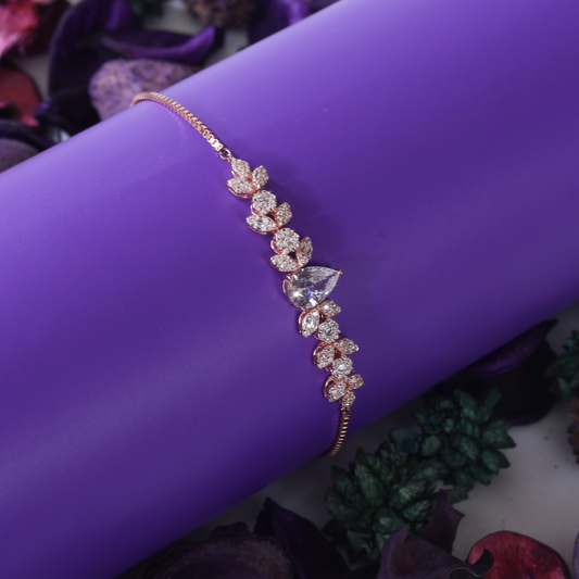 Zirconia studded Leafy statement