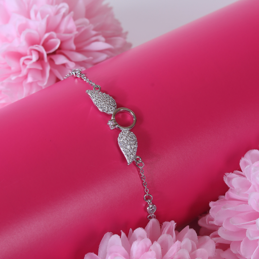 Angel wings Ring bracelet