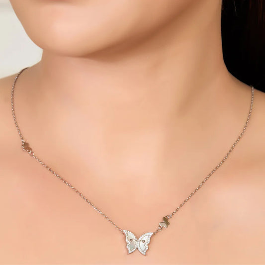 STUDDED PEARL BUTTERFLY