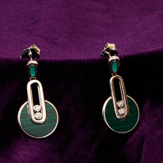 ROUND CUT STUDDED GREEN