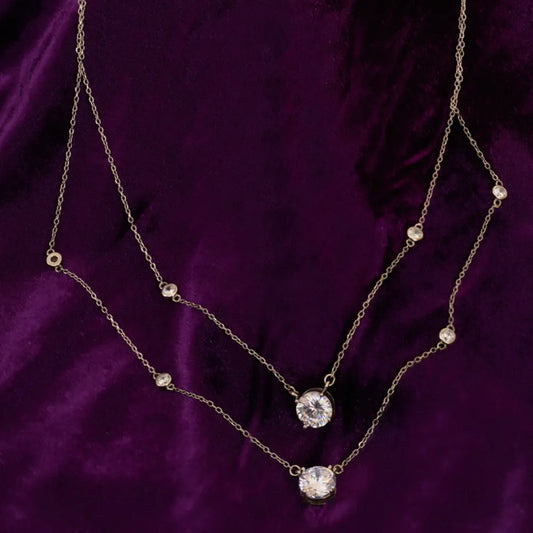 TWO LINE STUDDED SOLITAIRE