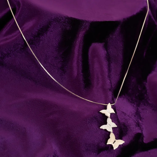 TRIO BUTTERFLY STUDDED