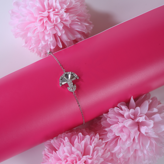 3D cut half circle Studded leaves