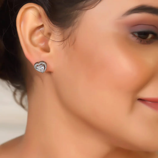 HEART SOLITAIRE STUDDED