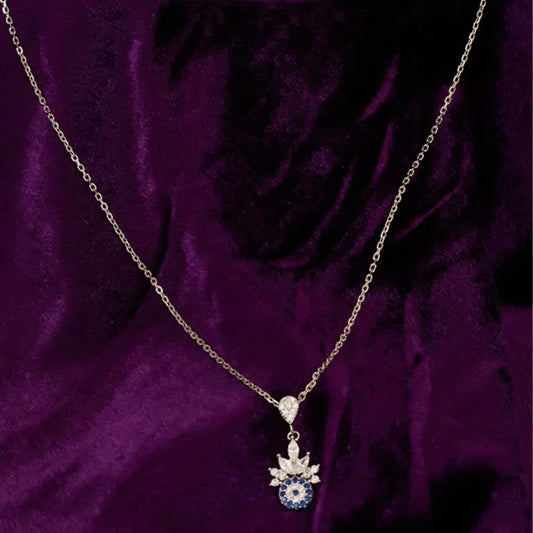 EVIL EYE WITH LEAVES