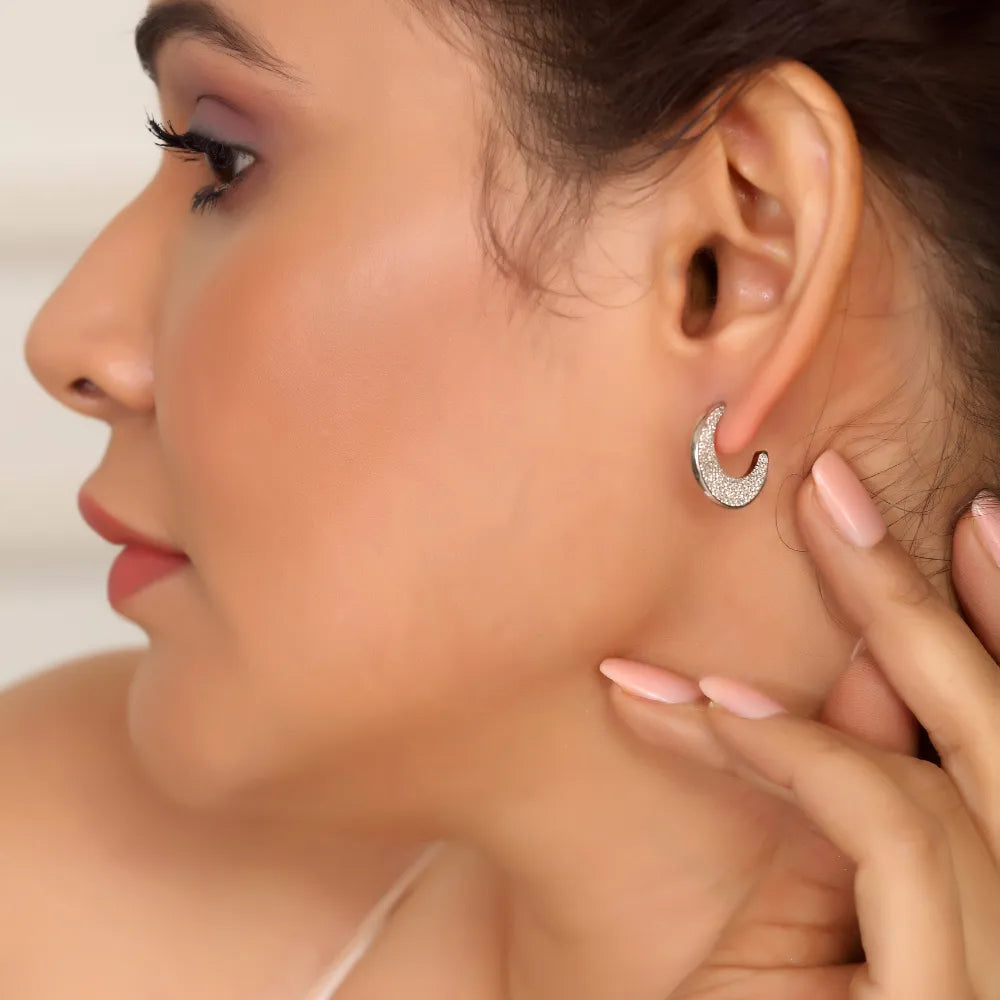HALF MOON STONE STUDDED