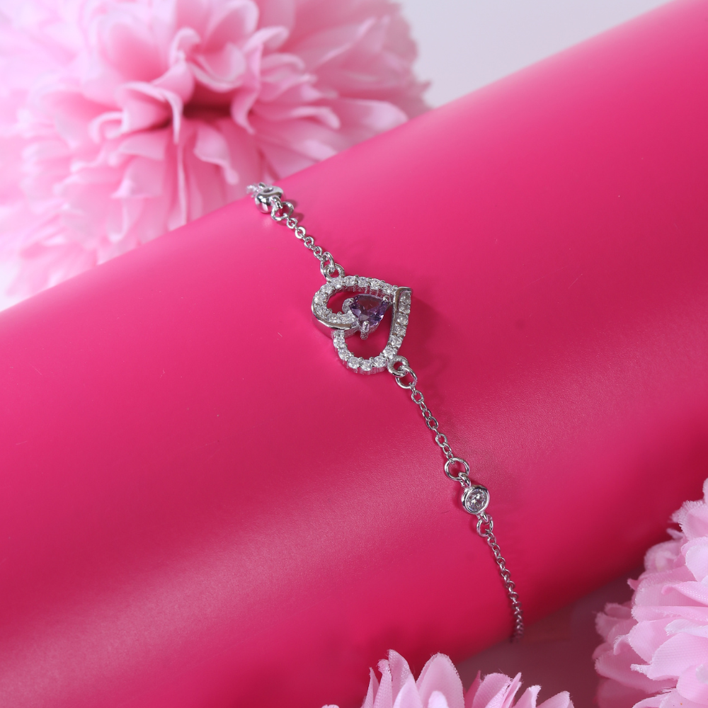 Zirconia studded Heart