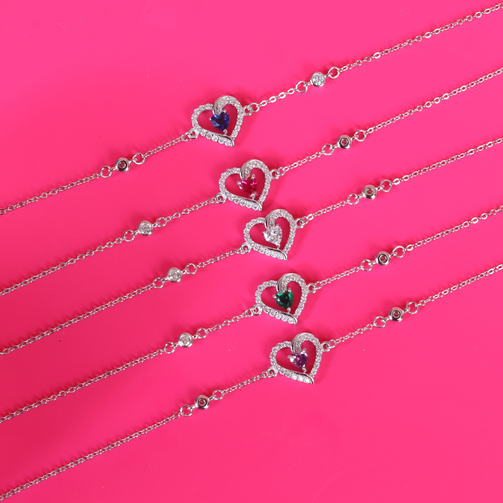 Zirconia studded Heart