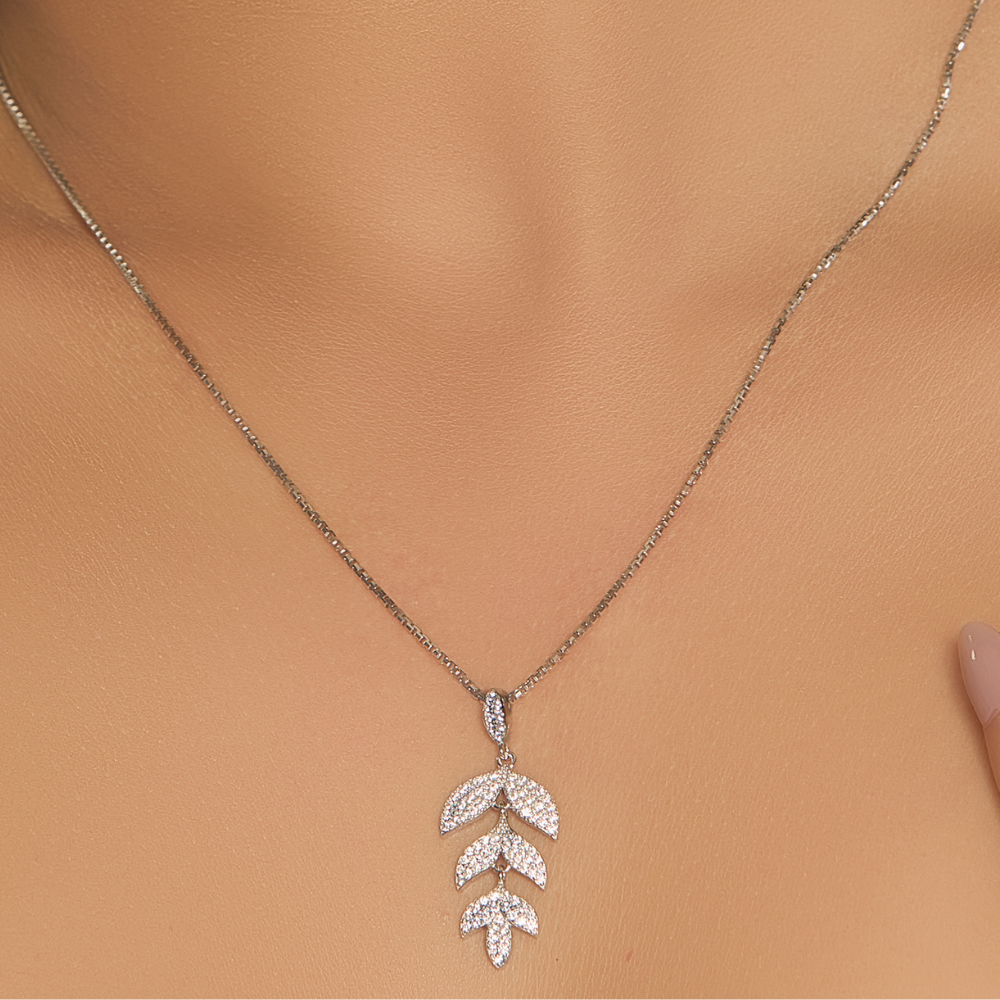Zirconia Studded leaves