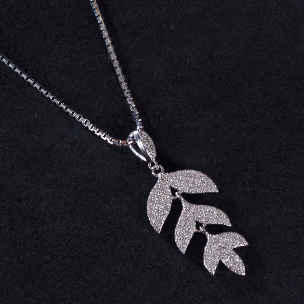 Zirconia Studded leaves
