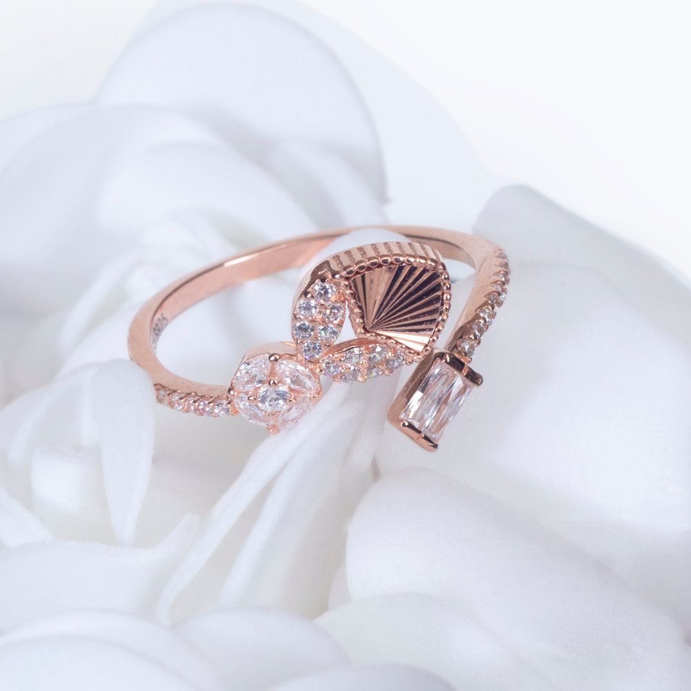 3D cut coffee Date ring