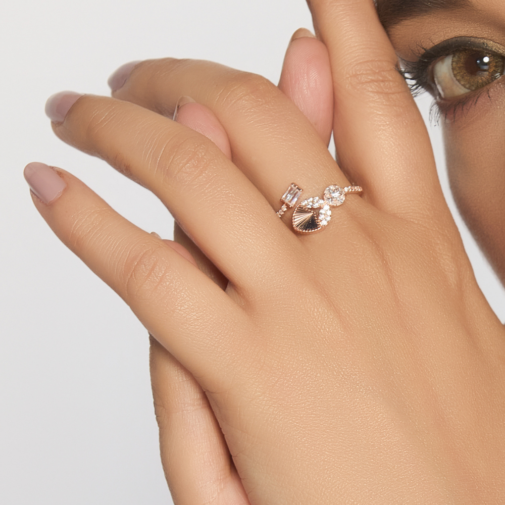 3D cut coffee Date ring