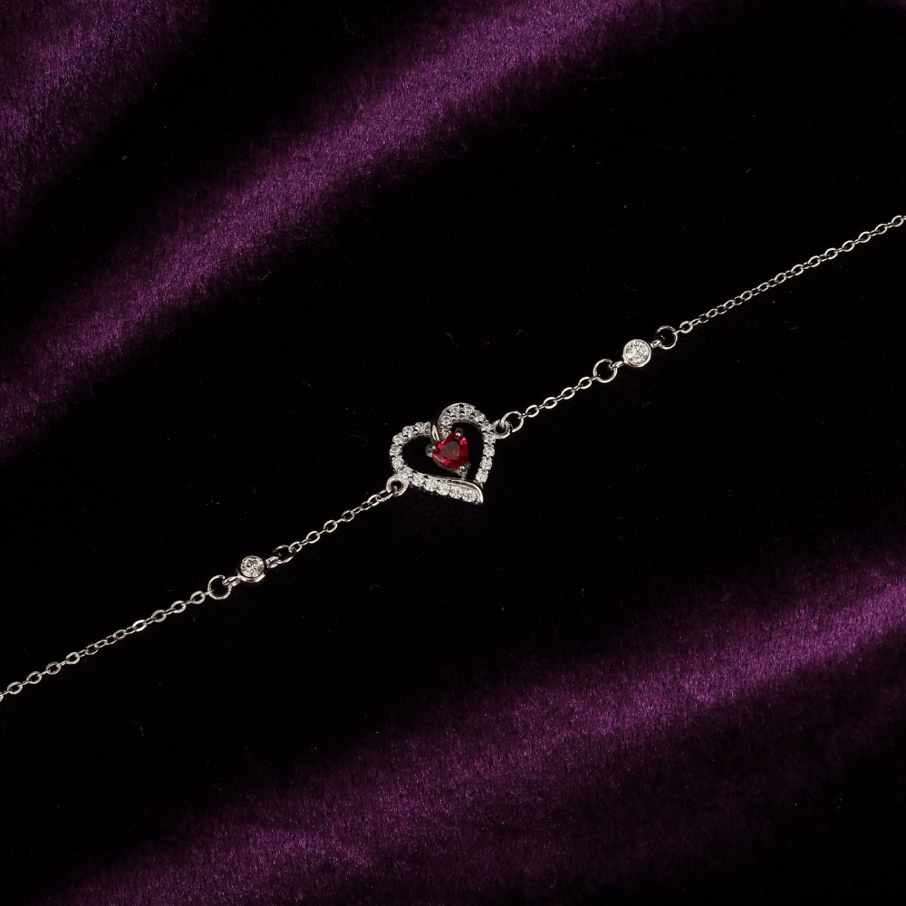 Zirconia studded Heart