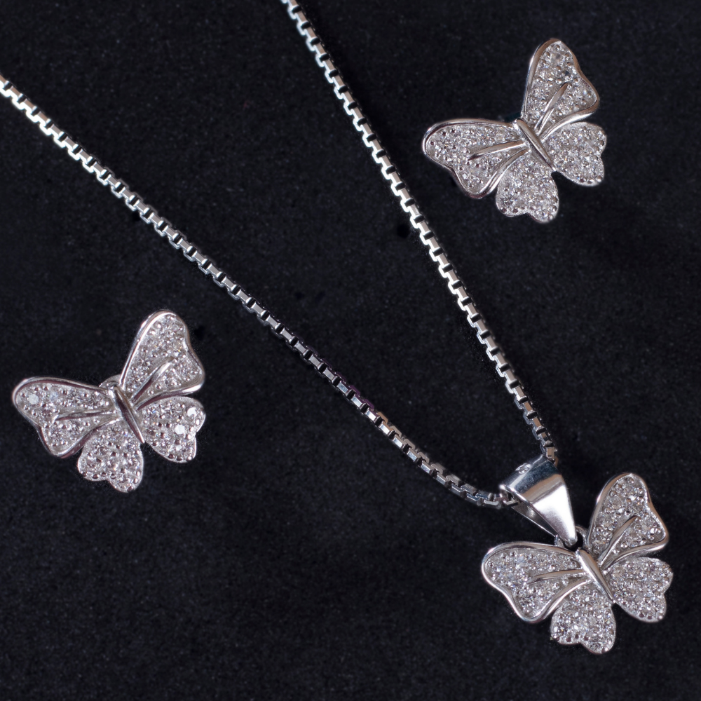 Zirconia studded Butterfly