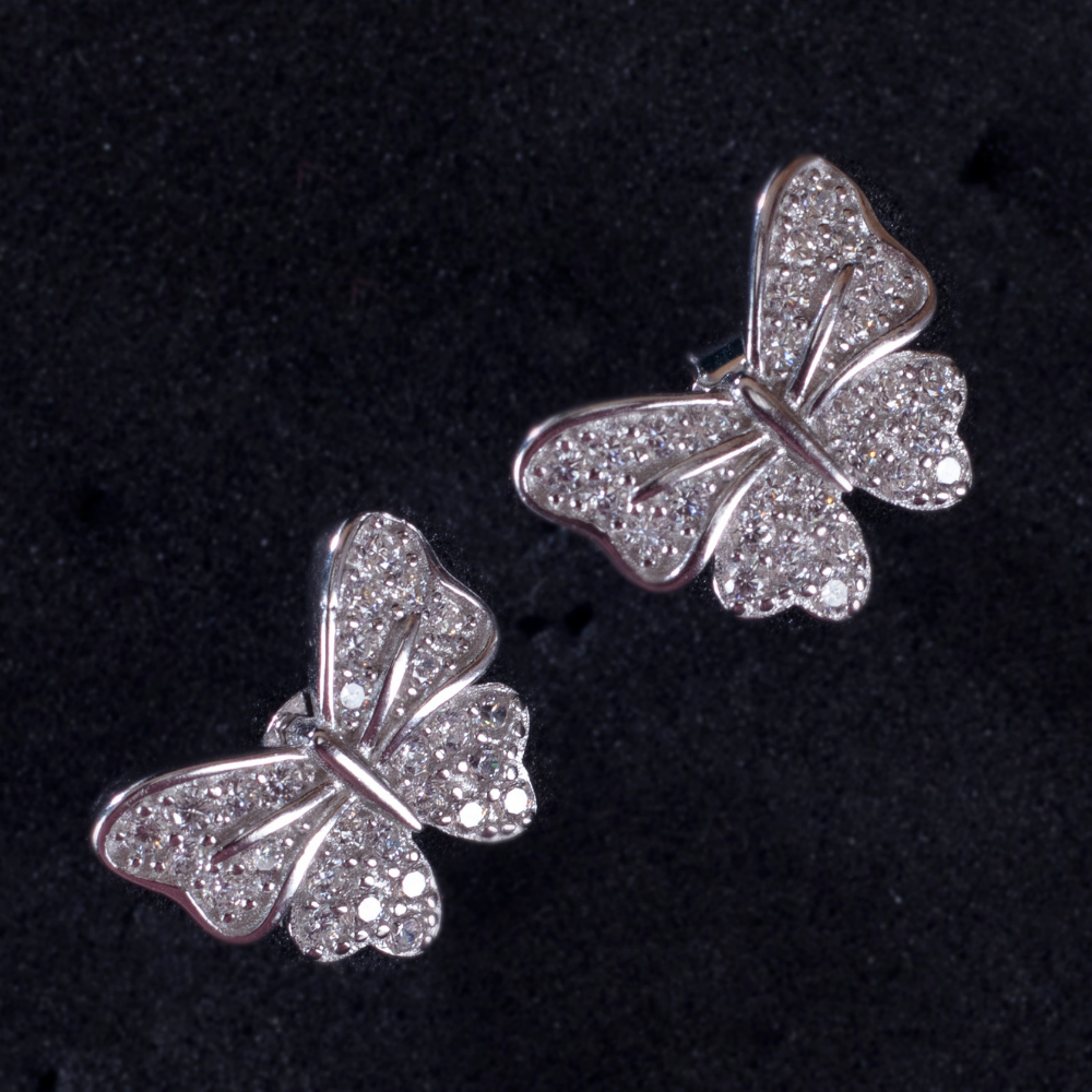 Zirconia studded Butterfly