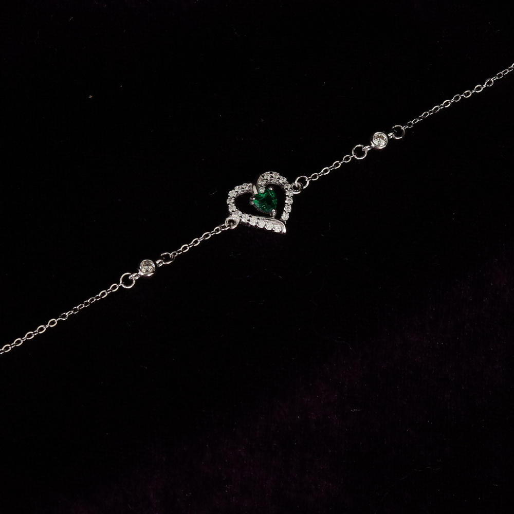 Zirconia studded Heart