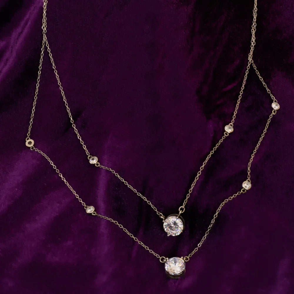 TWO LINE STUDDED SOLITAIRE