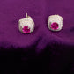 FINE SQUARE STUDDED COLOR STONE