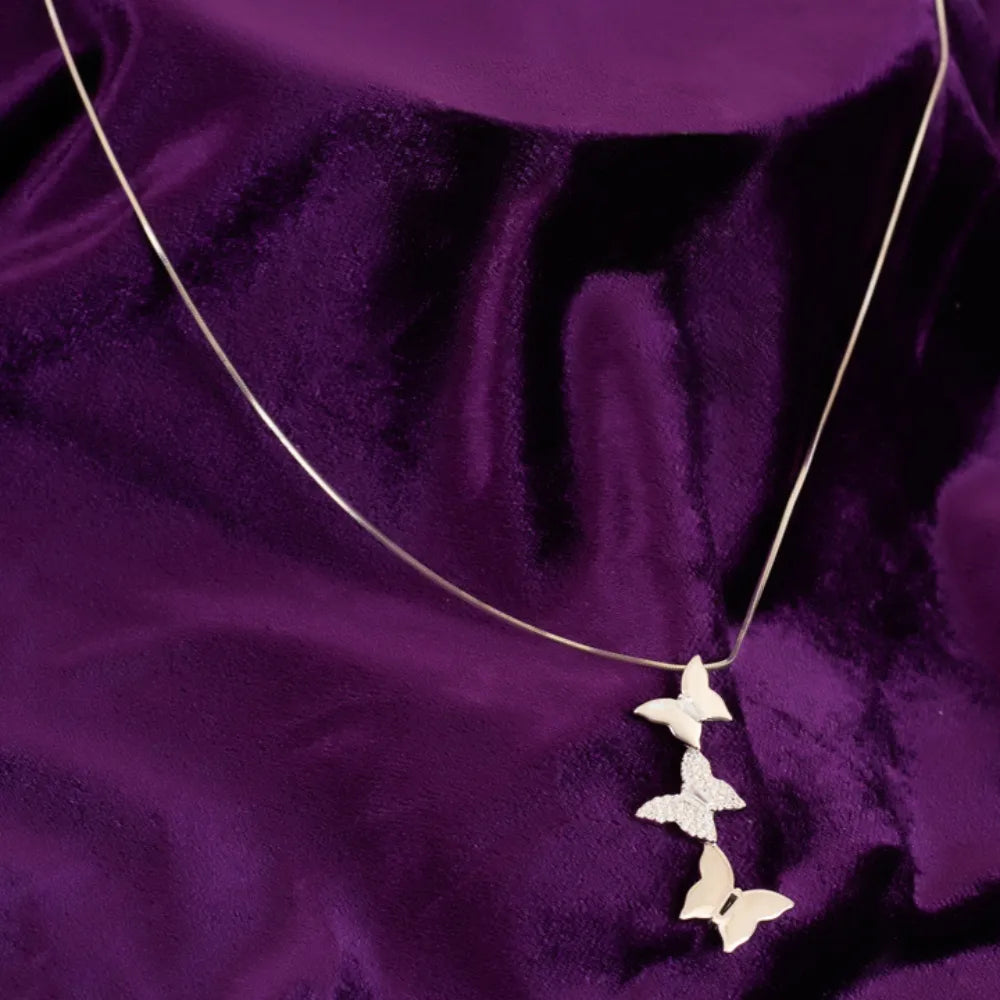 TRIO BUTTERFLY STUDDED