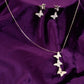 TRIO BUTTERFLY STUDDED