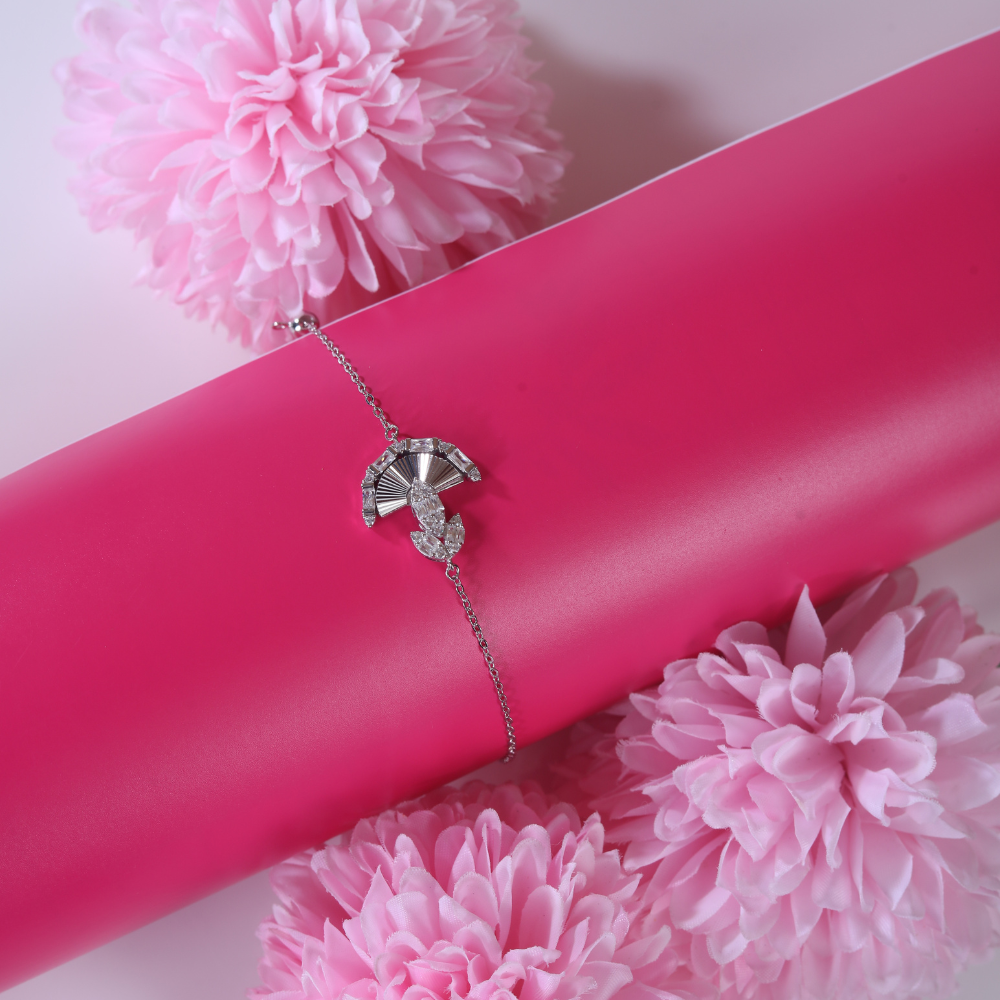 3D cut half circle Studded leaves