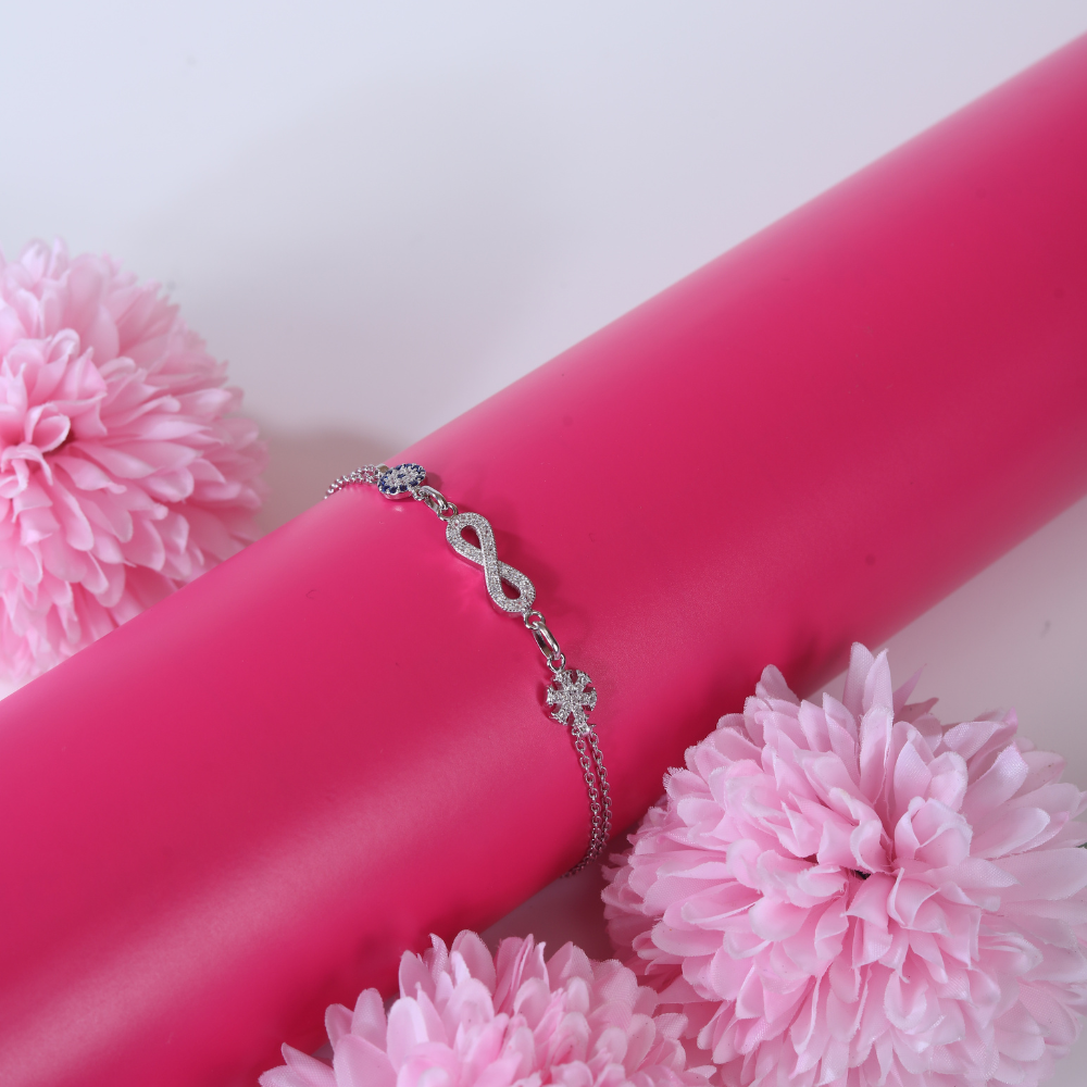 Infinity evil eye & star dual chain