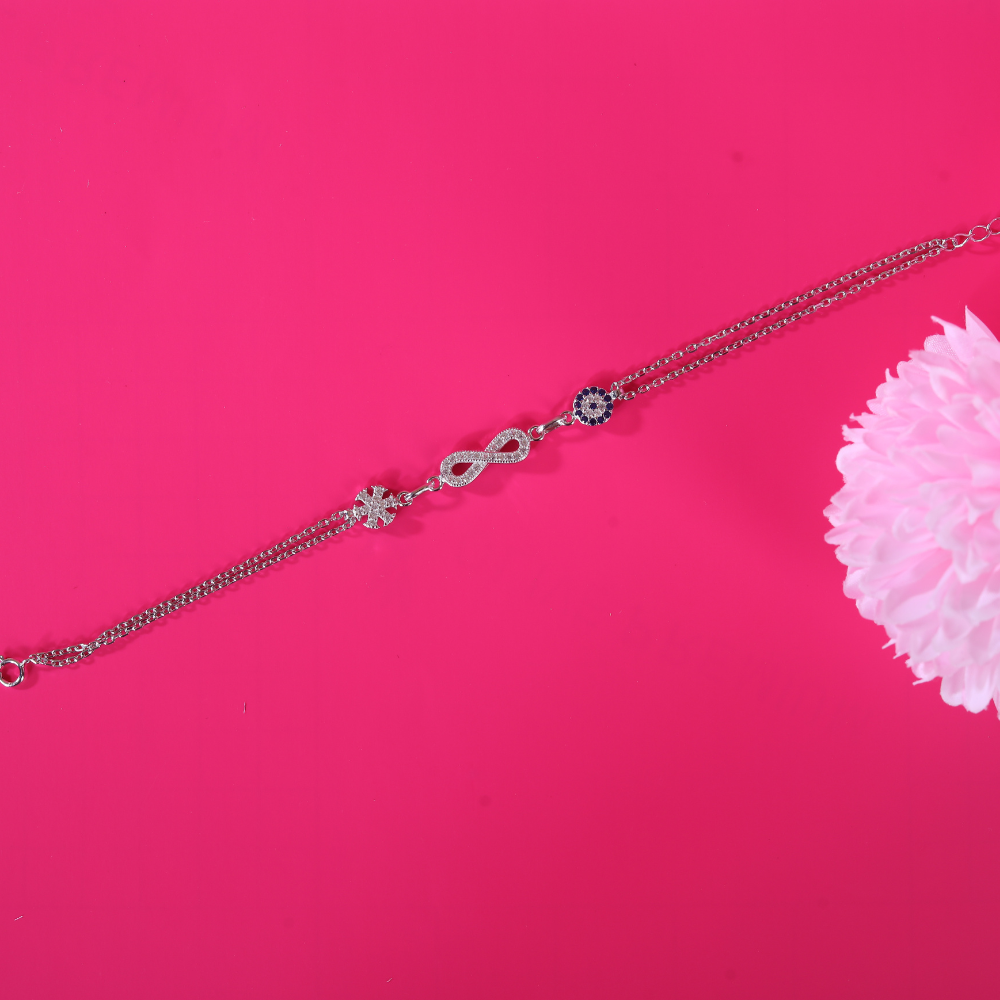 Infinity evil eye & star dual chain