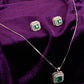 SQUARE STUDDED COLOR STONE