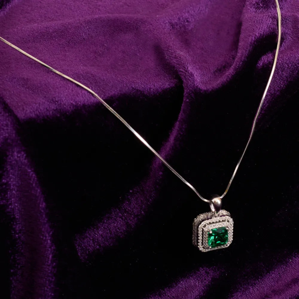 SQUARE STUDDED COLOR STONE