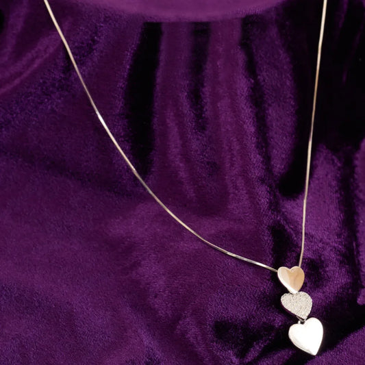 3 HEART STUDDED