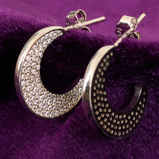HALF MOON STONE STUDDED