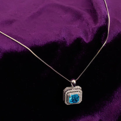 SQUARE STUDDED COLOR STONE